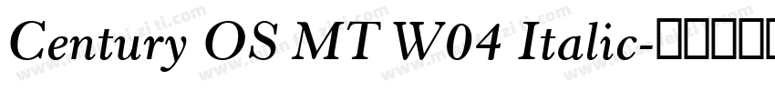 Century OS MT W04 Italic字体转换